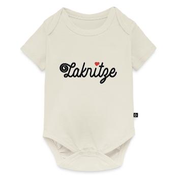 Lakritze naschen mit Herz - Spruch - Baby Premium Kurzarmbody - Naturweiß - Vorne