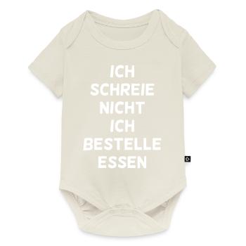 Baby Sprüche T Shirt Lustig Witzig - Baby Premium Kurzarmbody - Naturweiß - Vorne