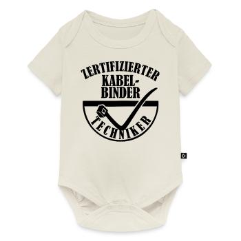 Certified Cable Tie Technician - Baby Premium short-sleeve bodysuit - off white - Front