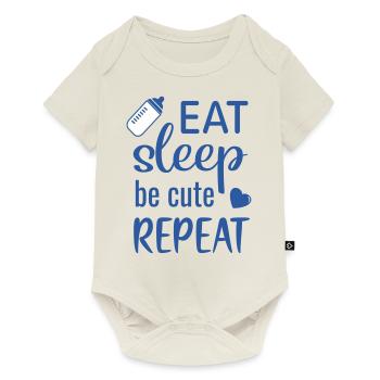 Bébé garçon naissance cadeau paroles de bébé drôle - Body à manches courtes Premium Bébé - blanc cassé - Devant