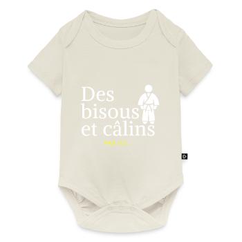 Pas de câlins - idee cadeau judo - Body à manches courtes Premium Bébé - blanc cassé - Devant