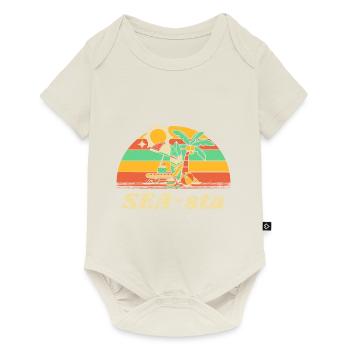 SEA-sta Beach Summer Ocean Tropical Seaside Trip - Baby Premium short-sleeve bodysuit - off white - Front