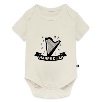 Conceptions de joueurs de harpe pour les conceptions de joueurs de harpe - Body à manches courtes Premium Bébé - blanc cassé - Devant