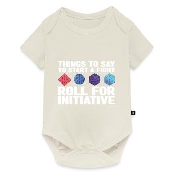 Pen and Paper Für RPG Gaming Vater - Baby Premium Kurzarmbody - Naturweiß - Vorne
