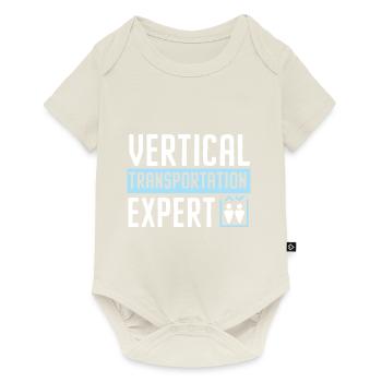 Vertical transport expert It's up and down - Baby Premium short-sleeve bodysuit - off white - Front