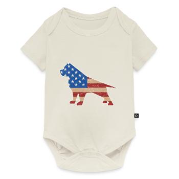 Pitbull USA - Baby Premium short-sleeve bodysuit - off white - Front