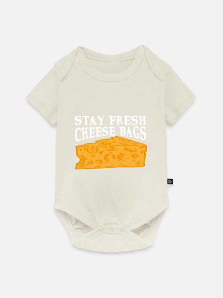 Stay Fresh Cheese Bags 47 - Baby Premium Kurzarmbody - Naturweiß