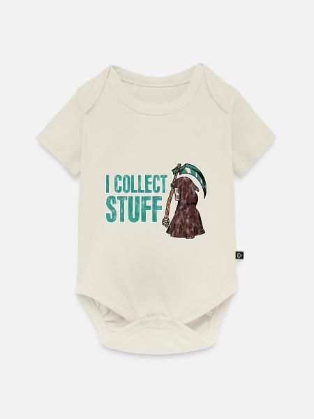 I Collect Stuff 3 - Baby Premium Kurzarmbody - Naturweiß