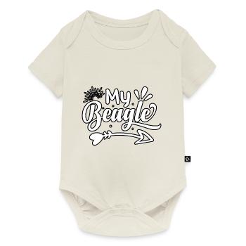 My Beagle - Baby Premium short-sleeve bodysuit - off white - Front