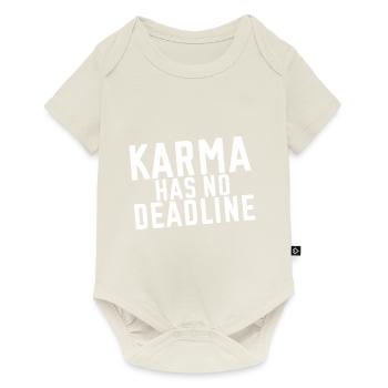 Karma Has No Deadline - Baby Premium short-sleeve bodysuit - off white - Front