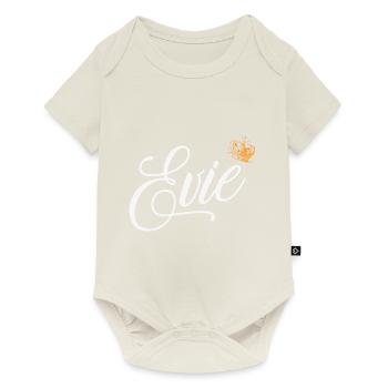Evie Nom personnalisé pour femmes enfants bambins - Evie - Body à manches courtes Premium Bébé - blanc cassé - Devant