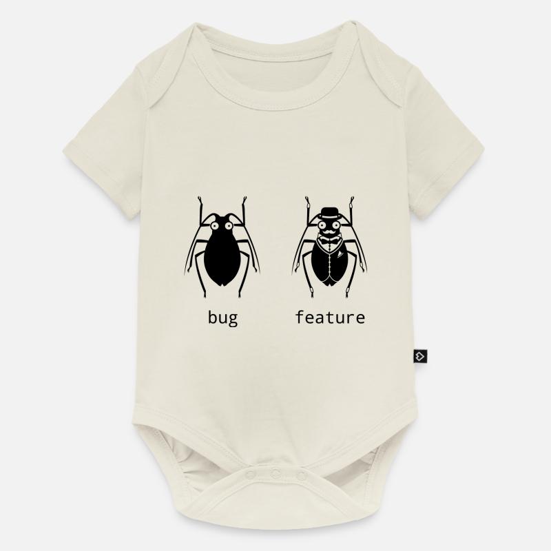 Bug oder feature - Baby Premium Kurzarmbody - Naturweiß