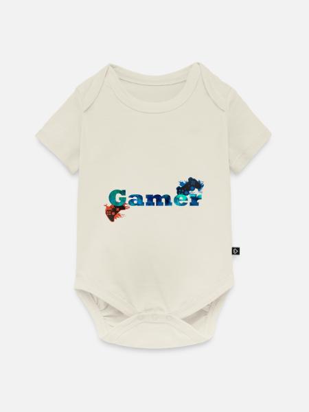 Konsolen Gamer - Baby Premium Kurzarmbody - Naturweiß