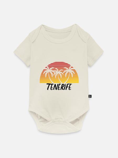 Teneriffa - Baby Premium Kurzarmbody - Naturweiß