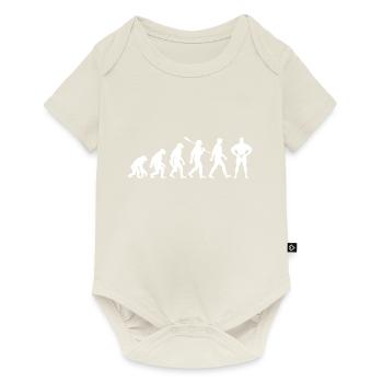 Evolution Musculation Musculation - Body à manches courtes Premium Bébé - blanc cassé - Devant