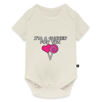 I'm A Sucker For You Valentine's Day Pun Matching - Baby Premium short-sleeve bodysuit - off white - Front