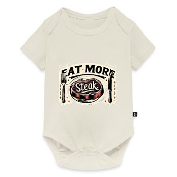 Eat More Steak 11 - Baby Premium short-sleeve bodysuit - off white - Front