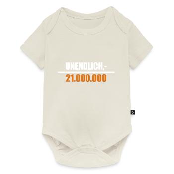Unendlich geteilt durch 21 Millionen - Baby Premium Kurzarmbody - Naturweiß - Vorne