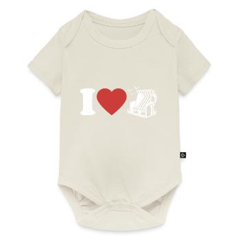 I Love Beach Chair - Heart - Hobby - Baby Premium short-sleeve bodysuit - off white - Front