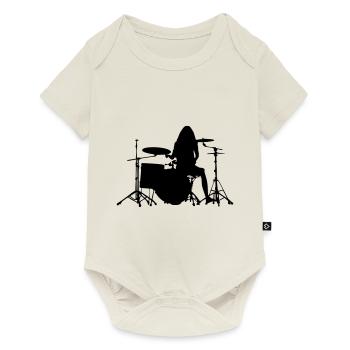 Schlagzeug Musiker - Baby Premium Kurzarmbody - Naturweiß - Vorne