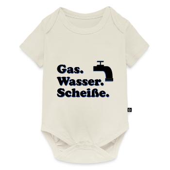 Gas Wasser Scheiße | Klempner - Baby Premium Kurzarmbody - Naturweiß - Vorne