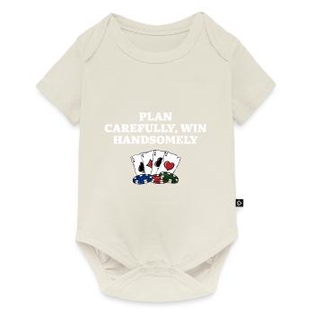 Planifiez soigneusement gagner du poker Handsomely Gambler - Body à manches courtes Premium Bébé - blanc cassé - Devant