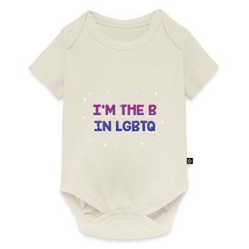 Je suis le B dans LGBTQ Bisexual Pride Bi LGBT - Body à manches courtes Premium Bébé - blanc cassé - Devant