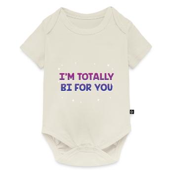 Je suis totalement bi pour toi Couples bisexuels Bi Pride - Body à manches courtes Premium Bébé - blanc cassé - Devant