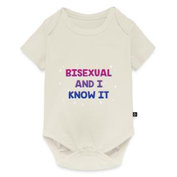 Bisexual and I Know it Bi LGBTQ Bi Pride LGBT - Baby Premium short-sleeve bodysuit - off white - Front