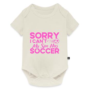 Sports Fan Football Mama Son Cadeau - Body à manches courtes Premium Bébé - blanc cassé - Devant
