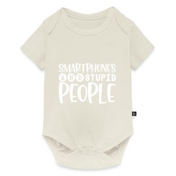 Smartphones And Stupid People 4 - Baby Premium short-sleeve bodysuit - off white - Front