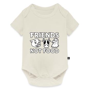 Friends not Food - Baby Premium short-sleeve bodysuit - off white - Front