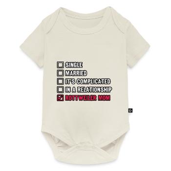 Single married it's complicated Rottweiler - Baby Premium short-sleeve bodysuit - off white - Front