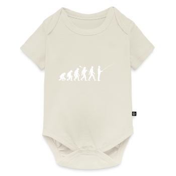 Evolution - Angler - Fische angeln - Baby Premium Kurzarmbody - Naturweiß - Vorne