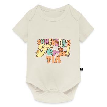 Quelqu’un Feral Tia Tante espagnole Famille Jeu de mots - Body à manches courtes Premium Bébé - blanc cassé - Devant