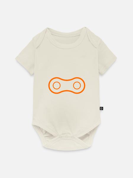 Minimal kleine Kette. - Baby Premium Kurzarmbody - Naturweiß