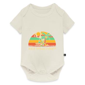 SEA What I did Beach Sayings Ocean Quotes - Baby Premium Kurzarmbody - Naturweiß - Vorne