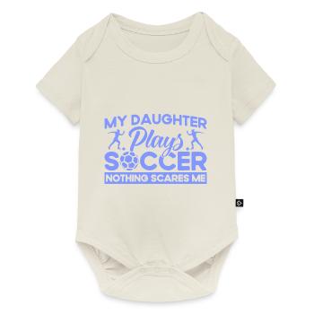 Cadeau de football de fan de sport de mère - Body à manches courtes Premium Bébé - blanc cassé - Devant