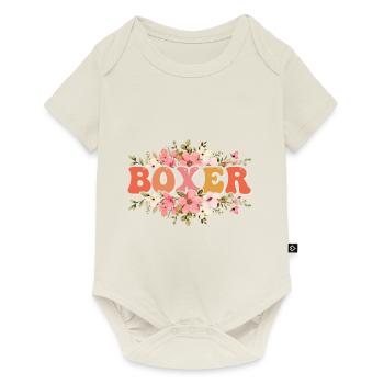 Chien boxeur - Body à manches courtes Premium Bébé - blanc cassé - Devant