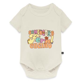 Quelqu’un Feral Cugino Cousin Italien Sauvage - Body à manches courtes Premium Bébé - blanc cassé - Devant