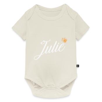 Julie Nom pour les femmes Enfants Bambins - Julie Last - Body à manches courtes Premium Bébé - blanc cassé - Devant