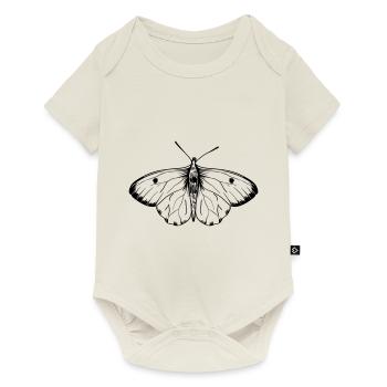Vintage, Butterfly, Black, Insects, Sketch - Baby Premium short-sleeve bodysuit - off white - Front