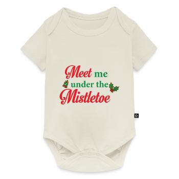 T-shirt de gui · Festive · Cadeau de Noël - Body à manches courtes Premium Bébé - blanc cassé - Devant