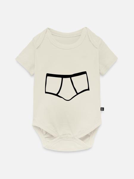 Slip Calecon Man 1 - Baby Premium Kurzarmbody - Naturweiß