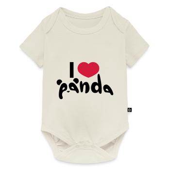 I love panda - Baby Premium short-sleeve bodysuit - off white - Front