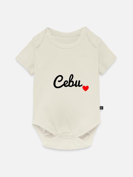 Cebu - Baby Premium Kurzarmbody - Naturweiß