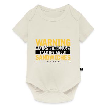 Day and Night Sandwich Food Gift FastFood - Baby Premium short-sleeve bodysuit - off white - Front