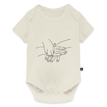 Hand mit Pfote - Baby Premium Kurzarmbody - Naturweiß - Vorne