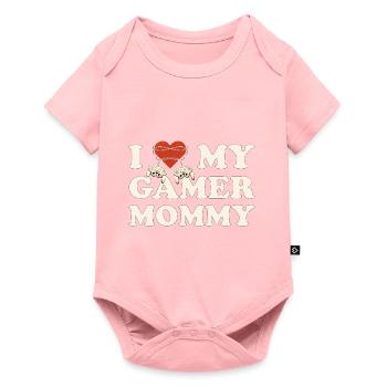 J’aime ma maman Gamer - I Heart My Gamer Mommy - Body à manches courtes Premium Bébé - rose - Devant