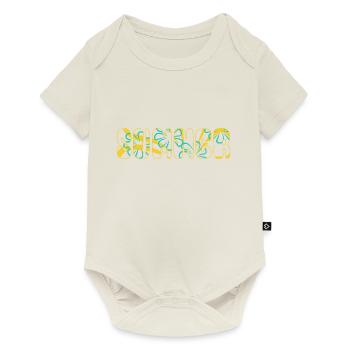 Été - soleil - vacances - bonne humeur - Body à manches courtes Premium Bébé - blanc cassé - Devant